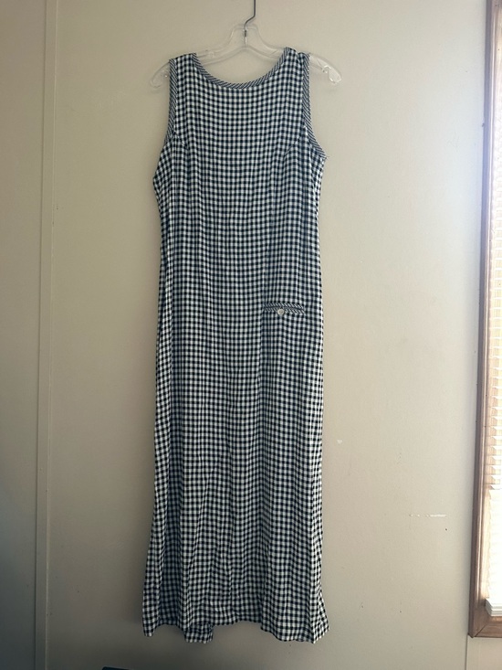 Clio Dresses & Skirts - Vintage Clio Black and White Gingham Sleeveless Maxi Dress
